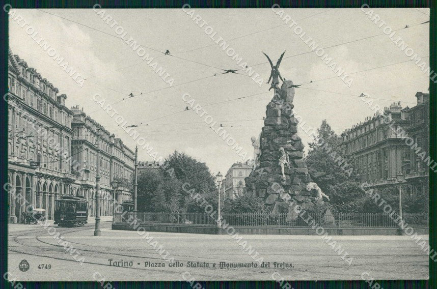 Torino Città Piazza Statuto Tram Frejus Brunner 4749 cartolina MZ7181 – fronte