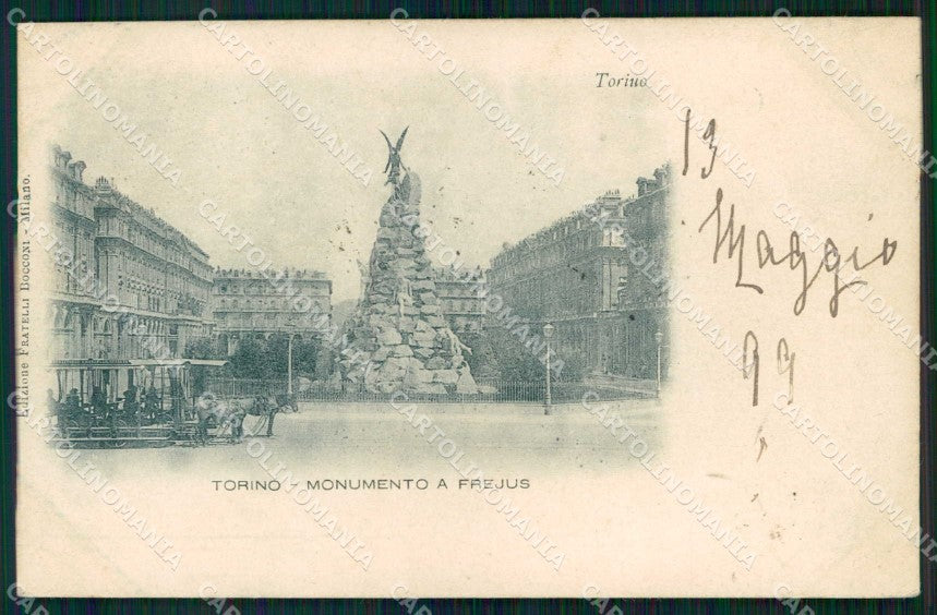 Torino Città Tram Monumento Frejus cartolina MZ7182 – fronte