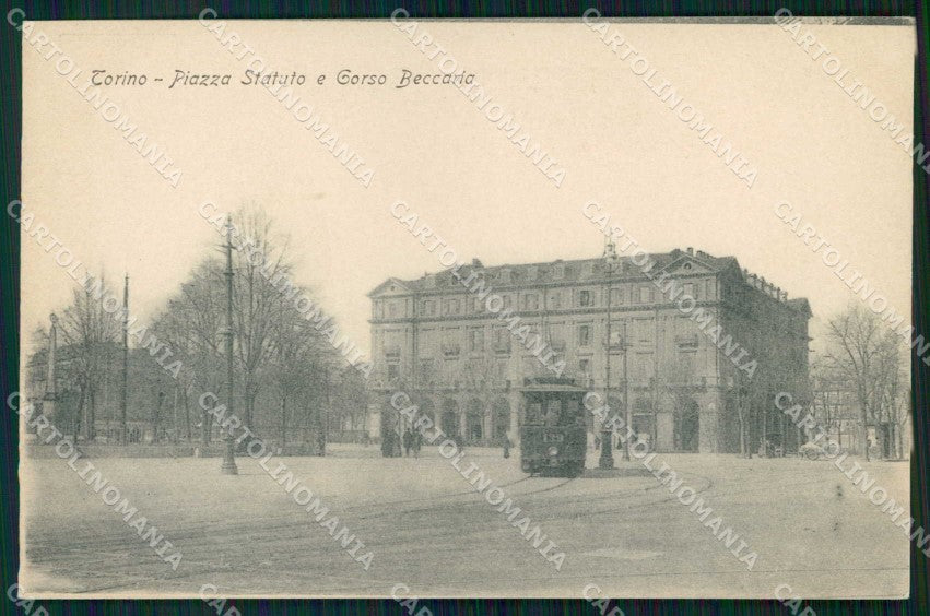 Torino Città Piazza Statuto Corso Beccaria Tram cartolina MZ7190 – fronte