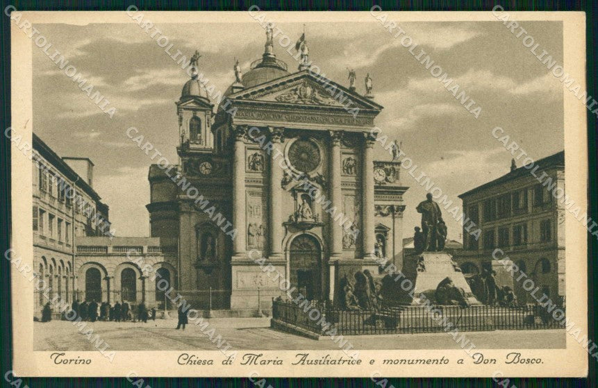 Torino Città Chiesa Maria Ausiliatrice Monumento Don Bosco cartolina MZ7213 – fronte