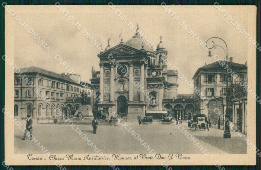 Torino Città Chiesa Maria Ausiliatrice Monumento Don Bosco cartolina MZ7215 – fronte