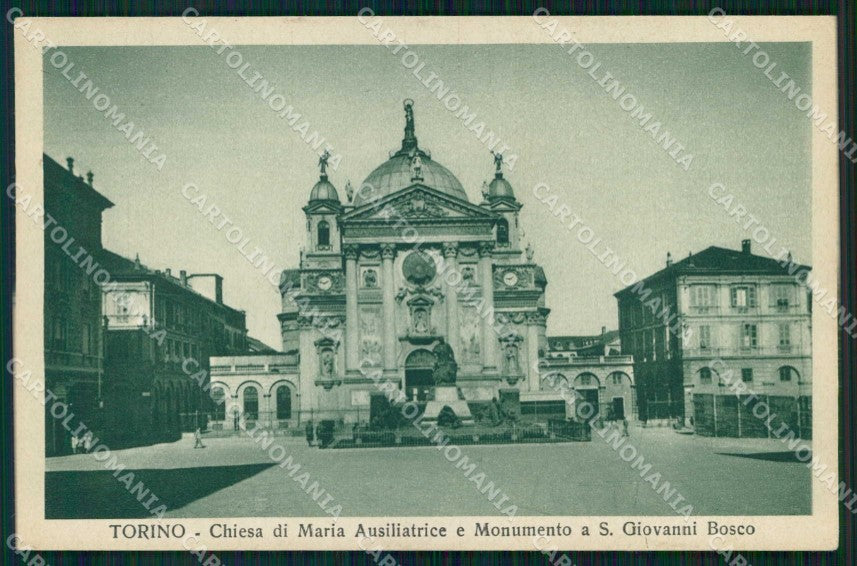 Torino Città Chiesa Maria Ausiliatrice Monumento Don Bosco cartolina MZ7216 – fronte