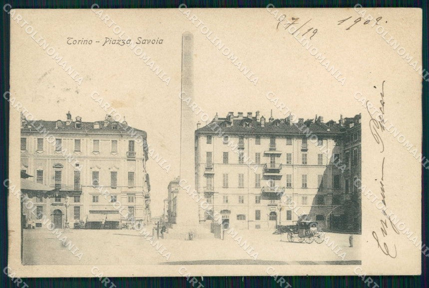 Torino Città Piazza Savoia cartolina MZ7227 – fronte