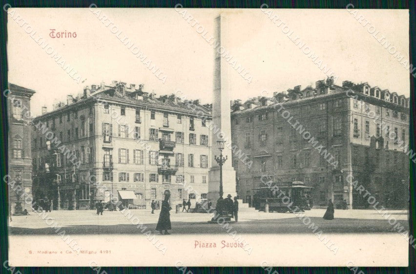 Torino Città Piazza Savoia Tram Modiano 4191 cartolina MZ7229 – fronte