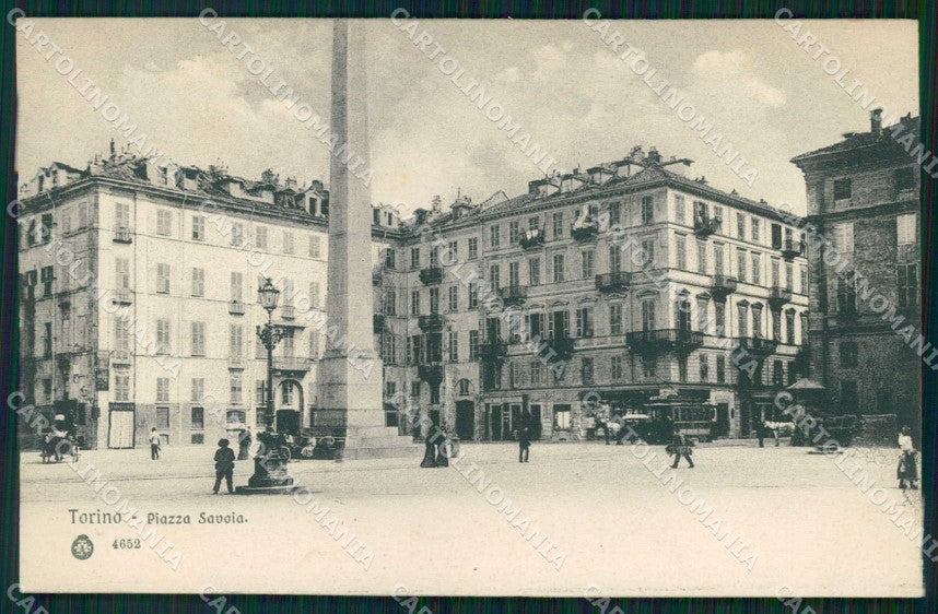 Torino Città Piazza Savoia Tram Brunner 4652 cartolina MZ7230 – fronte