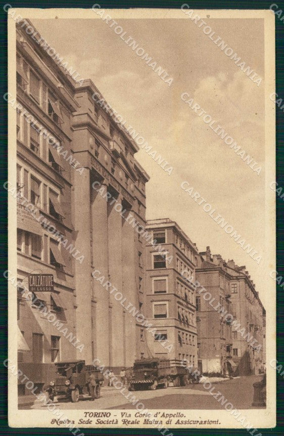 Torino Città Via Corte d'Appello Mezzi Militari cartolina MZ7232 – fronte