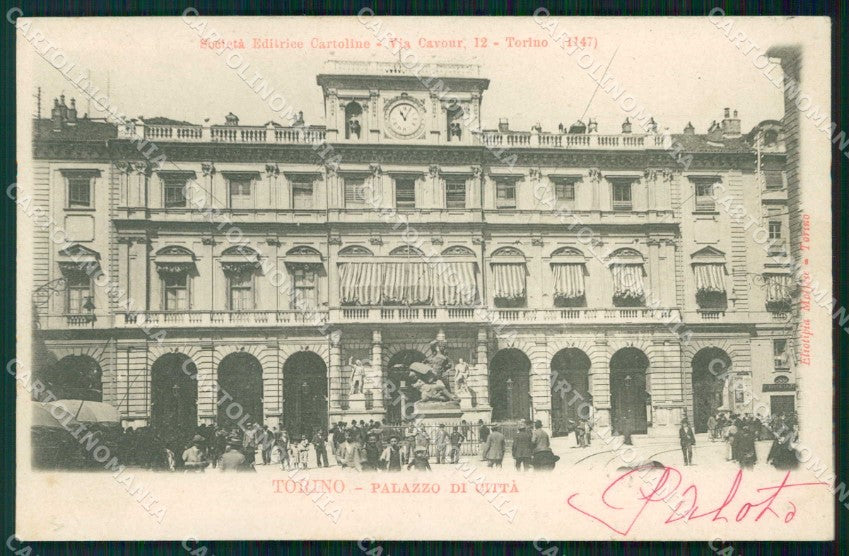 Torino Città Palazzo Municipale cartolina MZ7241 – fronte