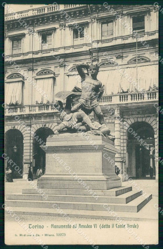 Torino Città Monumento Amedeo VI Modiano 10075 cartolina MZ7247 – fronte
