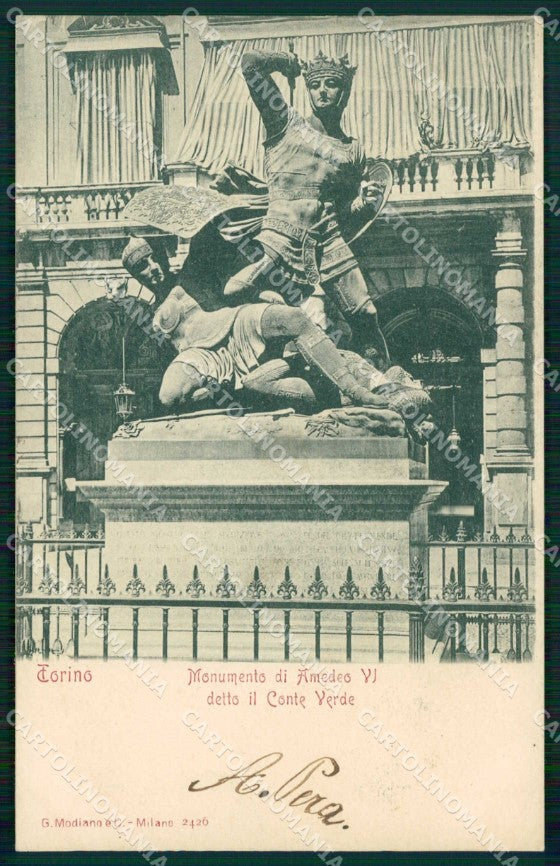 Torino Città Monumento Amedeo VI Modiano 2426 cartolina MZ7248 – fronte