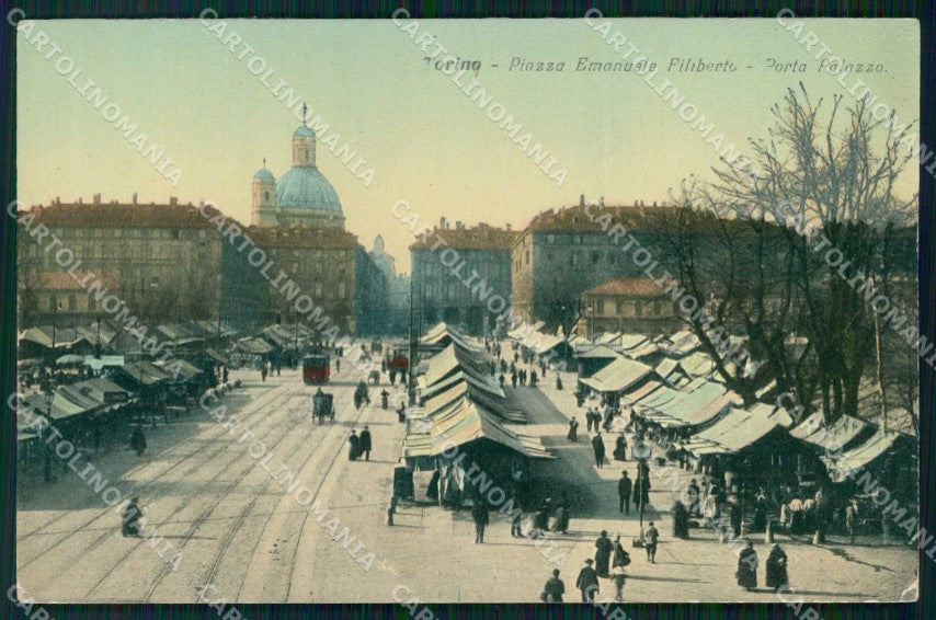 Torino Città Porta Palazzo Tram Mercato cartolina MZ7291 – fronte