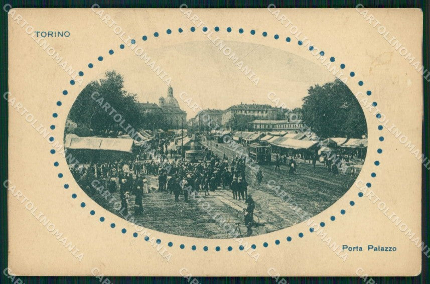 Torino Città Porta Palazzo Tram Mercato ABRASA cartolina MZ7300 – fronte