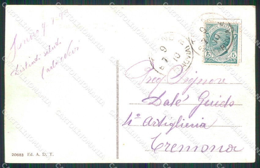 Torino Città Stazione Ciriè Lanzo Birreria Militari cartolina MZ7348 – retro