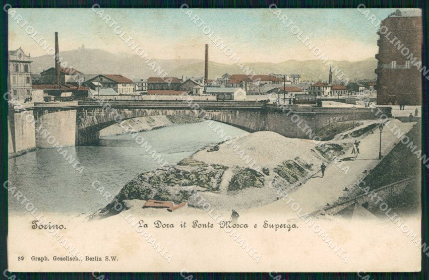 Torino Città Ponte Mosca sulla Dora Superga cartolina MZ7359 – fronte