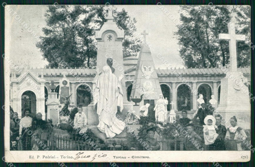 Torino Città Cimitero PIEGHINA cartolina MZ7377 – fronte