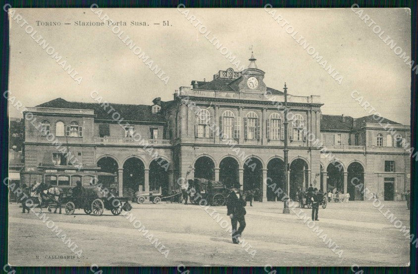 Torino Città Stazione Porta Susa Tram Calligaris cartolina MZ7394 – fronte