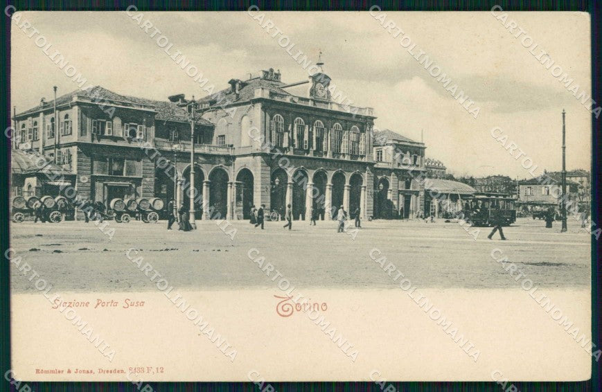 Torino Città Stazione Porta Susa Tram Rommler 8433 cartolina MZ7398 – fronte