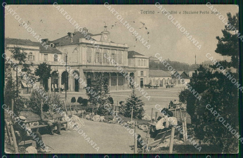 Torino Città Stazione Porta Susa Giardini cartolina MZ7400 – fronte