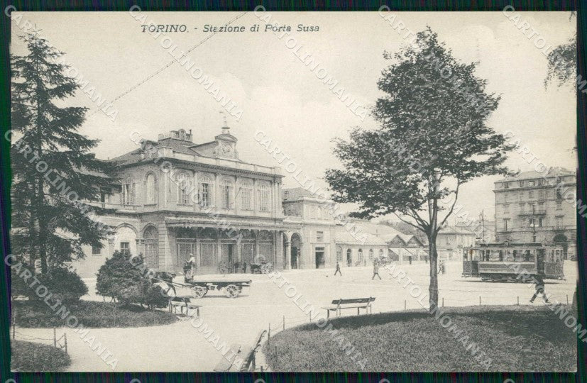 Torino Città Stazione Porta Susa Tram cartolina MZ7403 – fronte