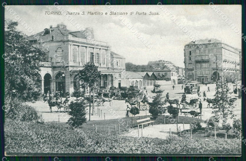 Torino Città Stazione Porta Susa Tram Piazza San Martino cartolina MZ7406 – fronte