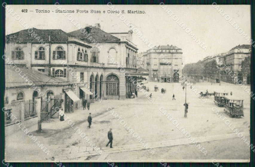 Torino Città Stazione Porta Susa Tram Corso San Martino cartolina MZ7408 – fronte