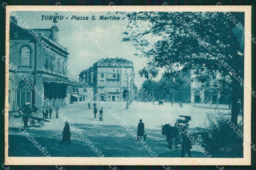 Torino Città Stazione Porta Susa Piazza San Martino cartolina MZ7410 – fronte