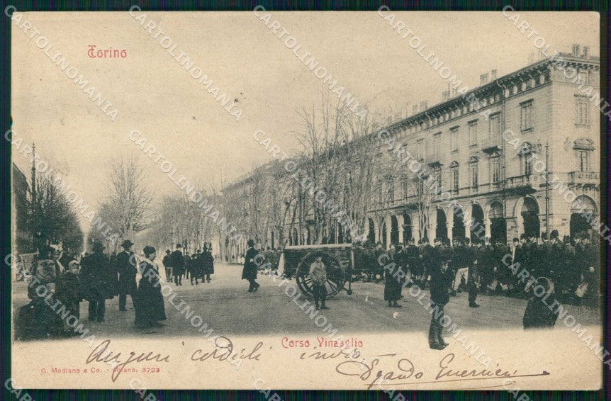 Torino Città Corso Vinzaglio Militari Modiano 3723 cartolina MZ7428 – fronte