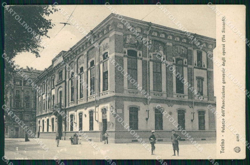 Torino Città Palazzo Associazione Generale Operai Brunner 4582 cartolina MZ7442 – fronte