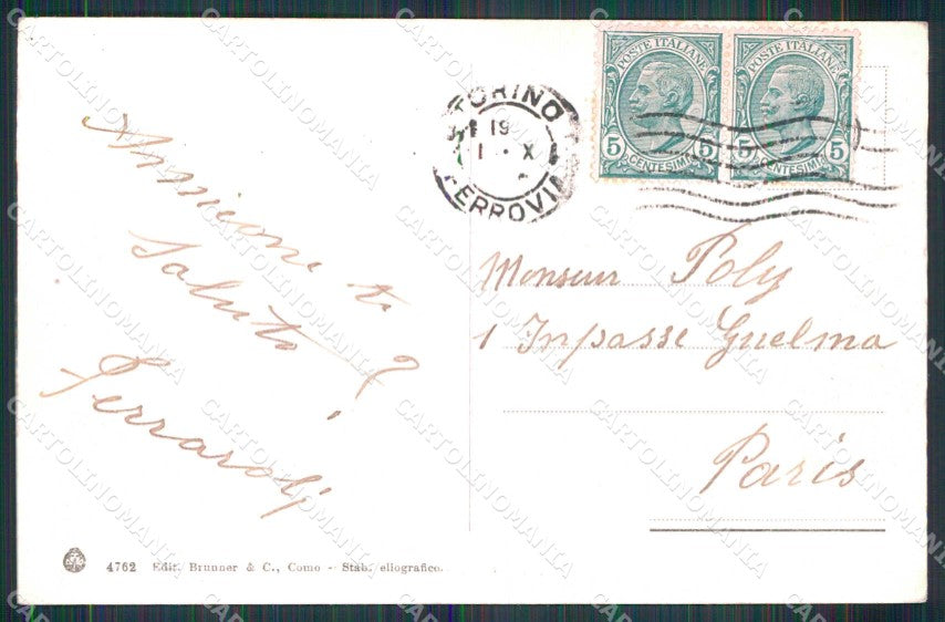 Torino Città Corso Siccardi Brunner 4762 cartolina MZ7445 – retro