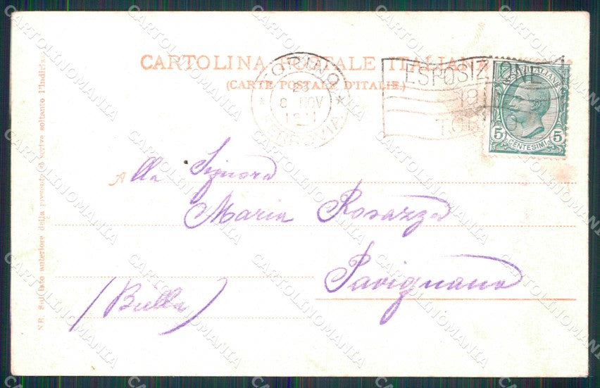Torino Città Giardino Monumento Lamarmora Bersaglieri cartolina MZ7451 – retro