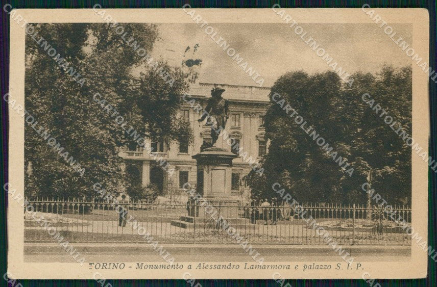Torino Città Monumento Lamarmora Palazzo S I P Bersaglieri cartolina MZ7453 – fronte
