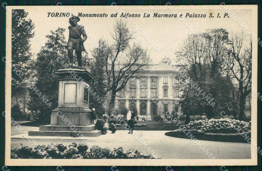 Torino Città Monumento Alfonso Lamarmora Palazzo S I P cartolina MZ7456 – fronte