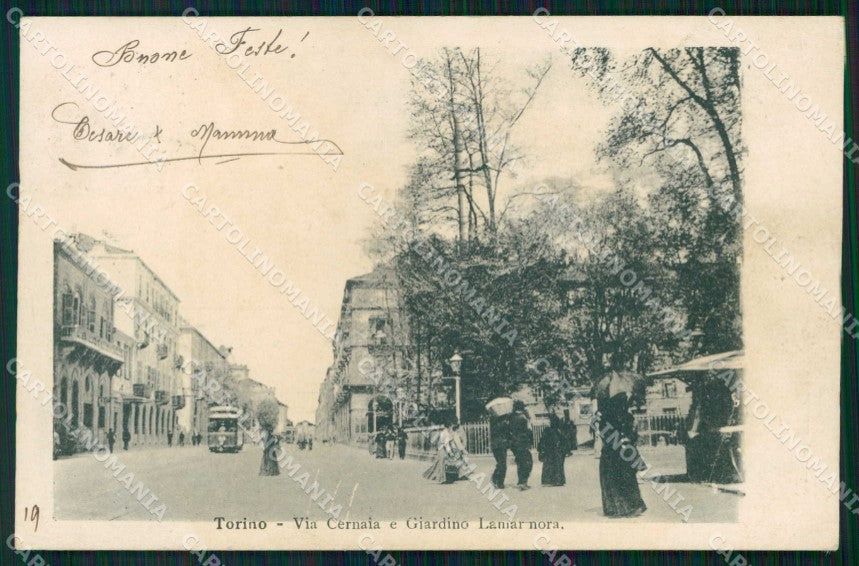 Torino Città Via Cernaia Tram Giardino Lamarmora cartolina MZ7464 – fronte