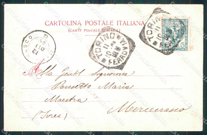 Torino Città Via Cernaia Tram Modiano 4150 cartolina MZ7473 – retro