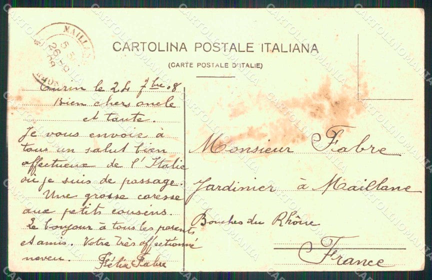 Torino Città Via Cernaia Tram Modiano 10118 cartolina MZ7480 – retro