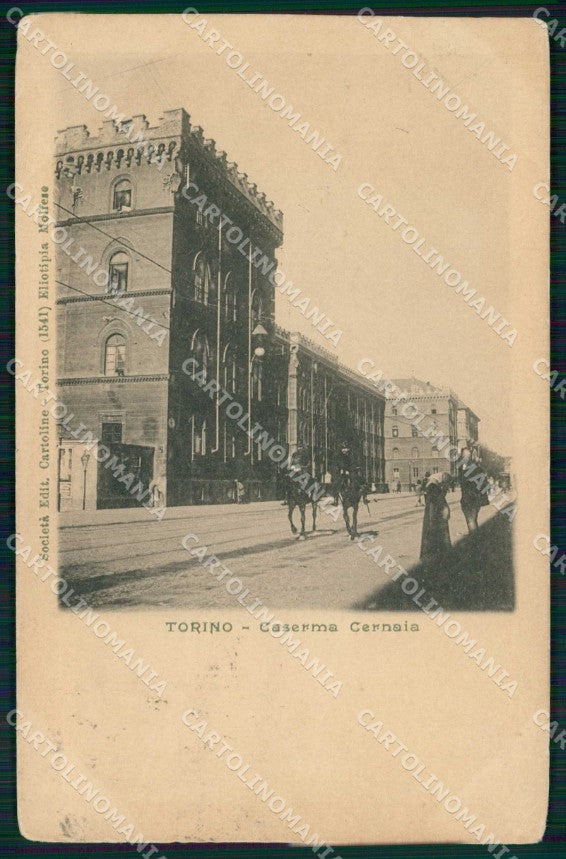 Torino Città Caserma Cernaia Militari a Cavallo cartolina MZ7485 – fronte