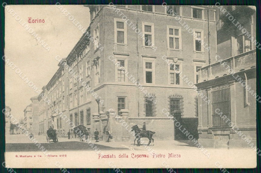 Torino Città Facciata Caserma Pietro Micca Modiano 4159 cartolina MZ7488 – fronte