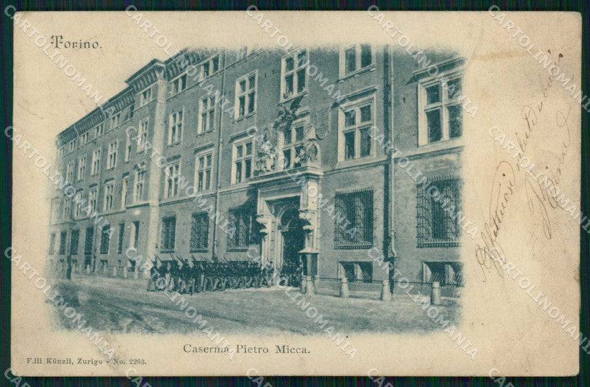 Torino Città Caserma Pietro Micca Kunzli 2263 cartolina MZ7489 – fronte