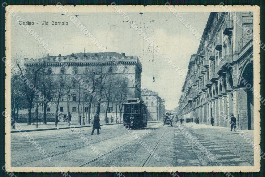 Torino Città Via Cernaia Tram cartolina MZ7496 – fronte