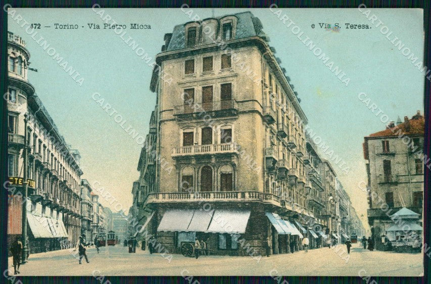 Torino Città Via Pietro Micca Tram Via Santa Teresa cartolina MZ7522 – fronte