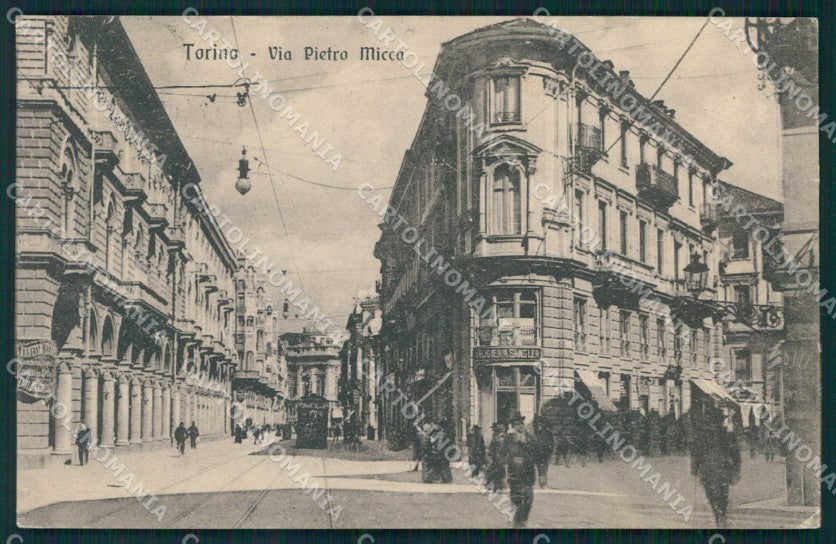 Torino Città Via Pietro Micca Tram cartolina MZ7533 – fronte