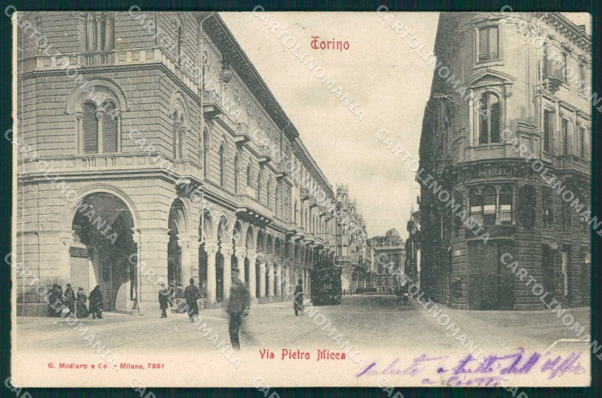 Torino Città Via Pietro Micca Tram Modiano 7381 cartolina MZ7534 – fronte
