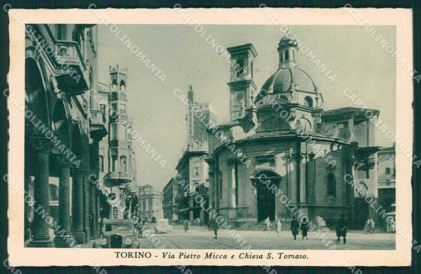 Torino Città Via Pietro Micca Parrocchia San Tommaso cartolina MZ7538 – fronte