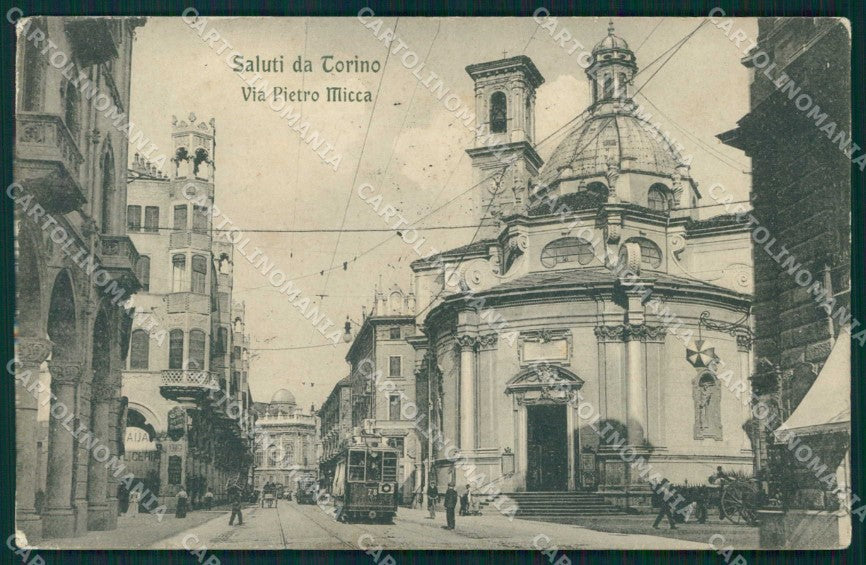 Torino Città Saluti da Via Pietro Micca Tram cartolina MZ7540 – fronte