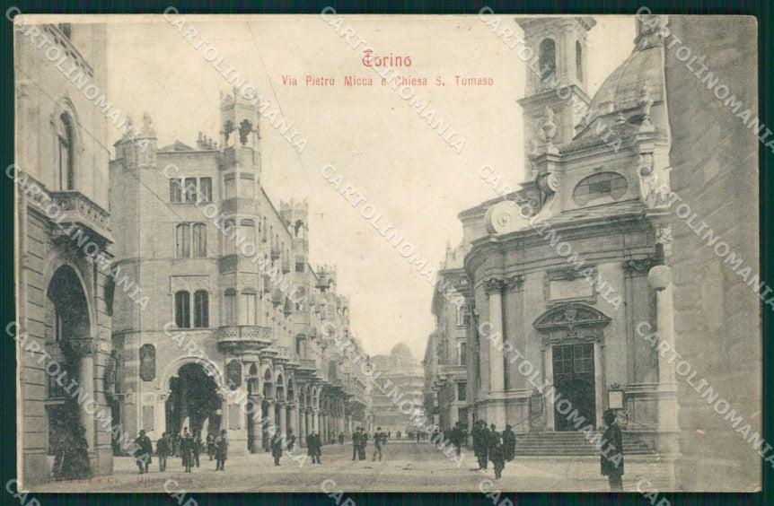 Torino Città Via Pietro Micca Chiesa San Tommaso cartolina MZ7541 – fronte