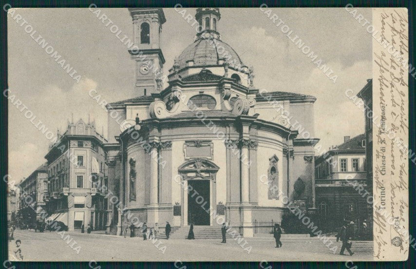 Torino Città Chiesa San Tommaso Brunner 4634 SCOLLATA cartolina MZ7543 – fronte