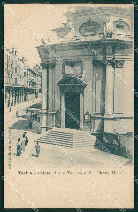 Torino Città Chiesa San Tommaso Via Pietro Micca Kunzli 2603 cartolina MZ7546 – fronte