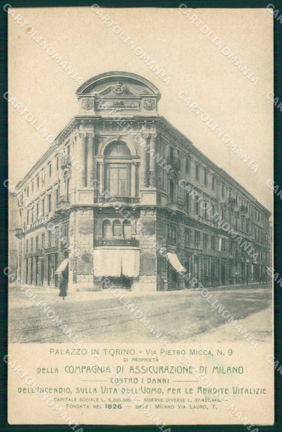 Torino Città Via Pietro Micca Compagnia Assicurazione Milano cartolina MZ7547 – fronte