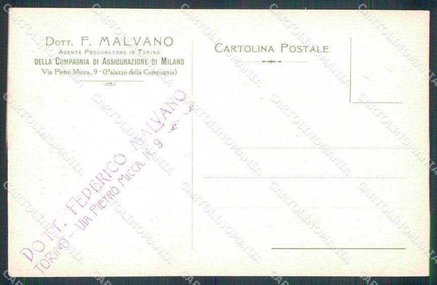 Torino Città Via Pietro Micca Compagnia Assicurazione Milano cartolina MZ7547 – retro