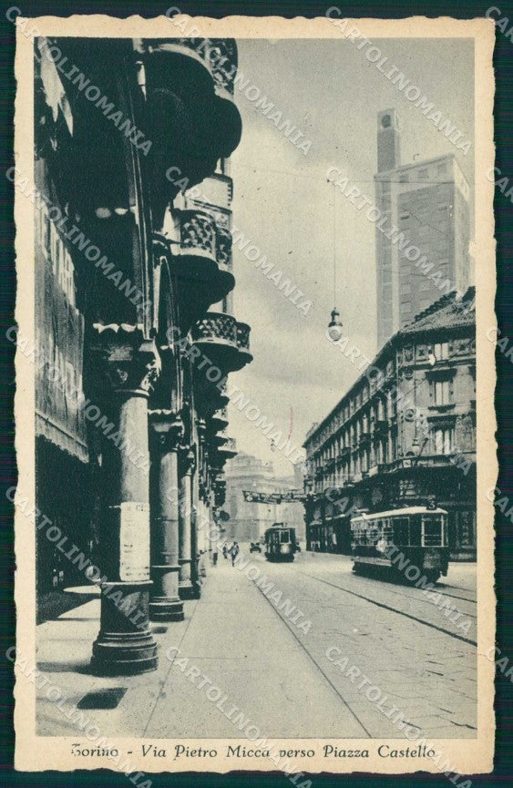 Torino Città Via Pietro Micca Tram cartolina MZ7548 – fronte
