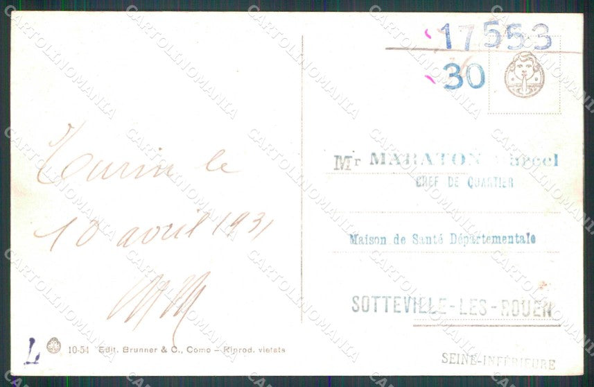 Torino Città Via Pietro Micca Tram Brunner 10 54 cartolina MZ7567 – retro
